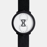 NU:RO Watch with black leather band